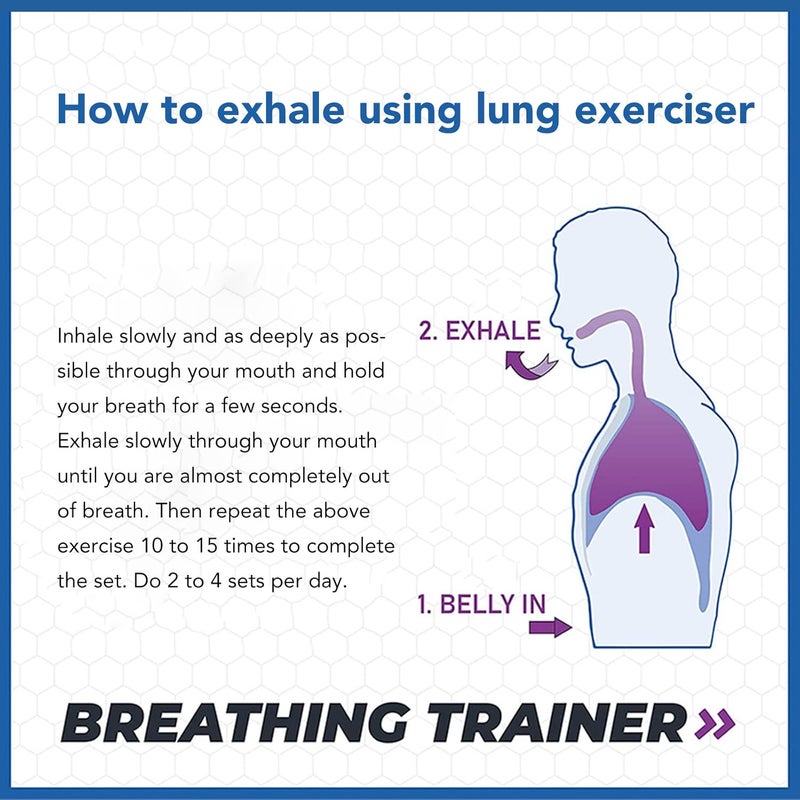 woobles Lung Trainer Sport, hypoxia Training Device, Lung Trainer Breathing Trainer Inhale and Exhale, Professional expiratory inspiratory Muscle Trainer for Lung Capacity Breathing Therapy - Image 2